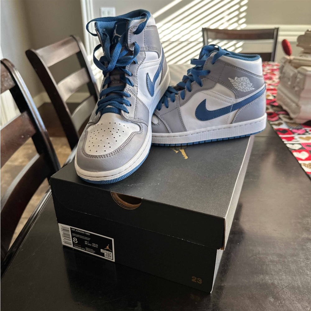 Air Jordan 1 Mid “Cement True Blue”